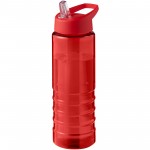 21048208-H2O Active&reg; Eco Treble bidon z pokrywką z tutką o pojemności 750 ml-Czerwony, Czerwony