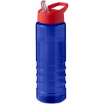 21048210-H2O Active® Eco Treble bidon z pokrywką z tutką o pojemności 750 ml-Niebieski, Czerwony
