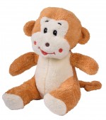 0502614-Pluszowa małpka ELIAS, biały-biały, brązowy
