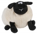 0502623-Duża pluszowa owca SAMIRA, biały-biały, czarny