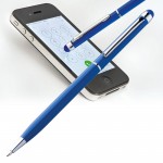 337804-Metalowy długopis z touch penem NEW ORLEANS-Niebieski