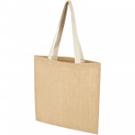 12067306-Juta torba z juty z długimi uchwytami o gramaturze 300 g/m² i pojemności 7 l-Piasek pustyni, Biały