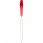 10786121-Thalaasa długopis z plastiku pochodzącego z oceanów-Czerwony przezroczysty, Biały