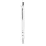 1102182-Mosiężny długopis BUDAPEST-biały błyszczący