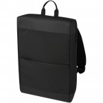 12069790-Rise plecak na laptopa o przekątnej 15,6 cali z tworzywa sztucznego pochodzącego z recyclingu z certyfikatem GRS-Czarny