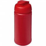 21046121-Baseline bidon o pojemności 500 ml z wieczkiem zaciskowym z materiałów z recyklingu-Czerwony, Czerwony