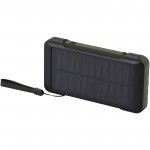 12434664-Soldy powerbank solarny o pojemności 10 000 mAh z dynamem wykonany z tworzyw sztucznych pochodzących z recyklingu z certyfika-Zieleń wojskowa