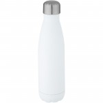 10079001-Cove butelka o pojemności 500 ml wykonana ze stali nierdzewnej z recyklingu z miedzianą izolacją próżniową posiadająca certyf-Biały