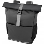 13005090-Aqua wodoodporna torba rowerowa o pojemności 20 l na 15-calowego laptopa wykonana z materiałów z recyklingu z certyfikatem GR-Czarny