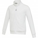 37540019-Galena&nbsp;bluza unisex z recyklingu z zamkiem błyskawicznym na całej długości-Biały xxs