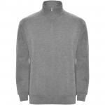 R11092U2-Aneto bluza rozpinany pod szyją na suwak-Marl Grey m