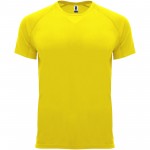 R04071B1-Bahrain sportowa koszulka męska z krótkim rękawem-Żółty s