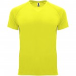 R04071C1-Bahrain sportowa koszulka męska z krótkim rękawem-Fluor Yellow s