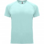 R04073B2-Bahrain sportowa koszulka męska z krótkim rękawem-Zielony miętowy m