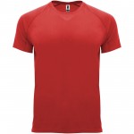 R04074I3-Bahrain sportowa koszulka męska z krótkim rękawem-Czerwony l
