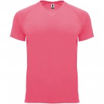 R04074Q3-Bahrain sportowa koszulka męska z krótkim rękawem-Fluor Lady Pink l