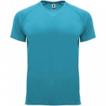 R04074U4-Bahrain sportowa koszulka męska z krótkim rękawem-Turkusowy xl