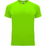 R04075B5-Bahrain sportowa koszulka męska z krótkim rękawem-Fluor Green 2xl