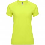 R04081C1-Bahrain sportowa koszulka damska z krótkim rękawem-Fluor Yellow s