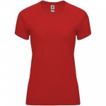 R04084I3-Bahrain sportowa koszulka damska z krótkim rękawem-Czerwony l