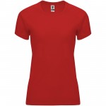 R04084I3-Bahrain sportowa koszulka damska z krótkim rękawem-Czerwony l