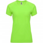 R04085B2-Bahrain sportowa koszulka damska z krótkim rękawem-Fluor Green m