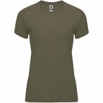 R04085M5-Bahrain sportowa koszulka damska z krótkim rękawem-Militar Green 2xl
