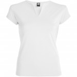R65321Z1-Belice koszulka damska z krótkim rękawem-Biały s