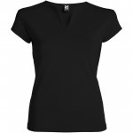 R65323O5-Belice koszulka damska z krótkim rękawem-Czarny 2xl