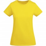 R66991B1-Breda koszulka damska z krótkim rękawem-Żółty s