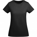 R66993O4-Breda koszulka damska z krótkim rękawem-Czarny xl