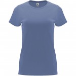R66831K3-Capri koszulka damska z krótkim rękawem-Blue Denim l