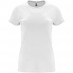 R66831Z3-Capri koszulka damska z krótkim rękawem-Biały l