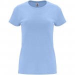 R66832H2-Capri koszulka damska z krótkim rękawem-Błękitny m