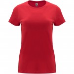 R66834I1-Capri koszulka damska z krótkim rękawem-Czerwony s