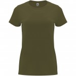 R66835M5-Capri koszulka damska z krótkim rękawem-Militar Green 2xl