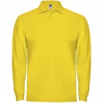 R66351B2-Estrella koszulka męska polo z długim rękawem-Żółty m