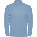 R66352H1-Estrella koszulka męska polo z długim rękawem-Błękitny s
