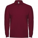 R66352P6-Estrella koszulka męska polo z długim rękawem-Garnet 3xl