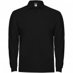 R66353O4-Estrella koszulka męska polo z długim rękawem-Czarny xl
