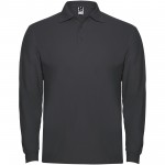 R66354B4-Estrella koszulka męska polo z długim rękawem-Dark Lead xl