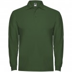R66354Z1-Estrella koszulka męska polo z długim rękawem-Butelkowa zieleń s