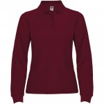 R66362P6-Estrella&nbsp;koszulka damska polo z długim rękawem-Garnet 3xl