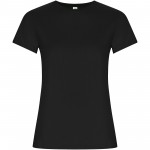 R66963O5-Golden koszulka damska z kr&oacute;tkim rękawem-Czarny 2xl