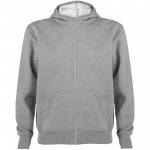 R64212U5-Montblanc bluza unisex z kapturem z suwakiem na całej długości-Marl Grey 2xl