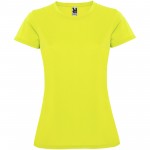 R04231C1-Montecarlo sportowa koszulka damska z krótkim rękawem-Fluor Yellow s