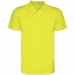 R04041C1-Monzha sportowa koszulka męska polo z krótkim rękawem-Fluor Yellow s