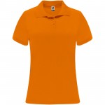 R04103L5-Monzha sportowa koszulka damska polo z krótkim rękawem-Fluor Orange 2xl