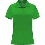 R04105D5-Monzha sportowa koszulka damska polo z krótkim rękawem-Green Fern 2xl