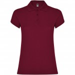R66342P6-Star&nbsp;koszulka damska polo z kr&oacute;tkim rękawem-Garnet 3xl